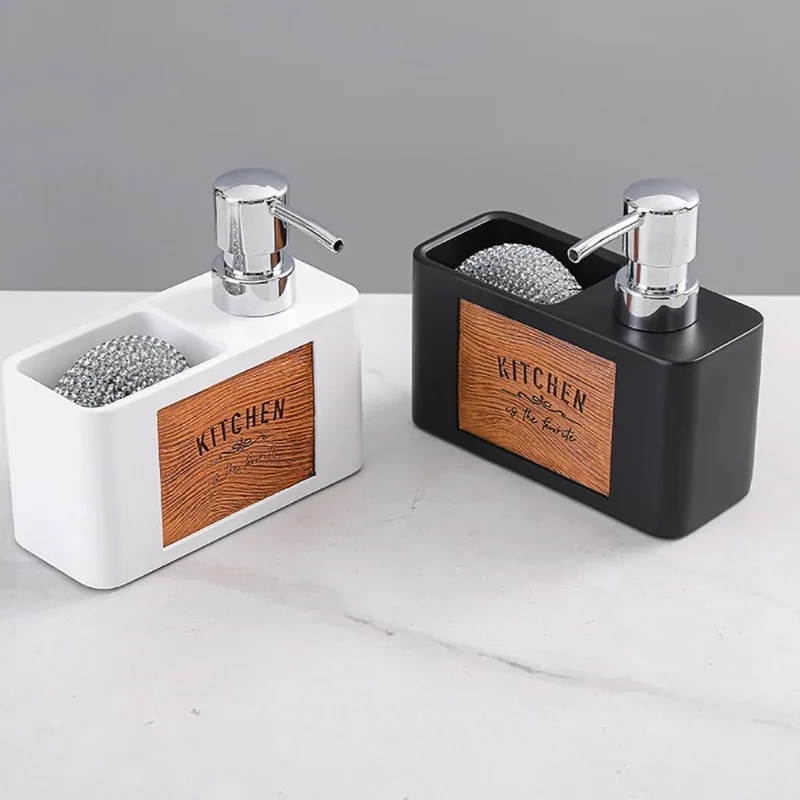 

Дозатор кухонного мыла Mercury — свободная смола с жидкостью для мытья посуды, пресс для дезинфицирующего средства для рук, функция напорного насоса и полки