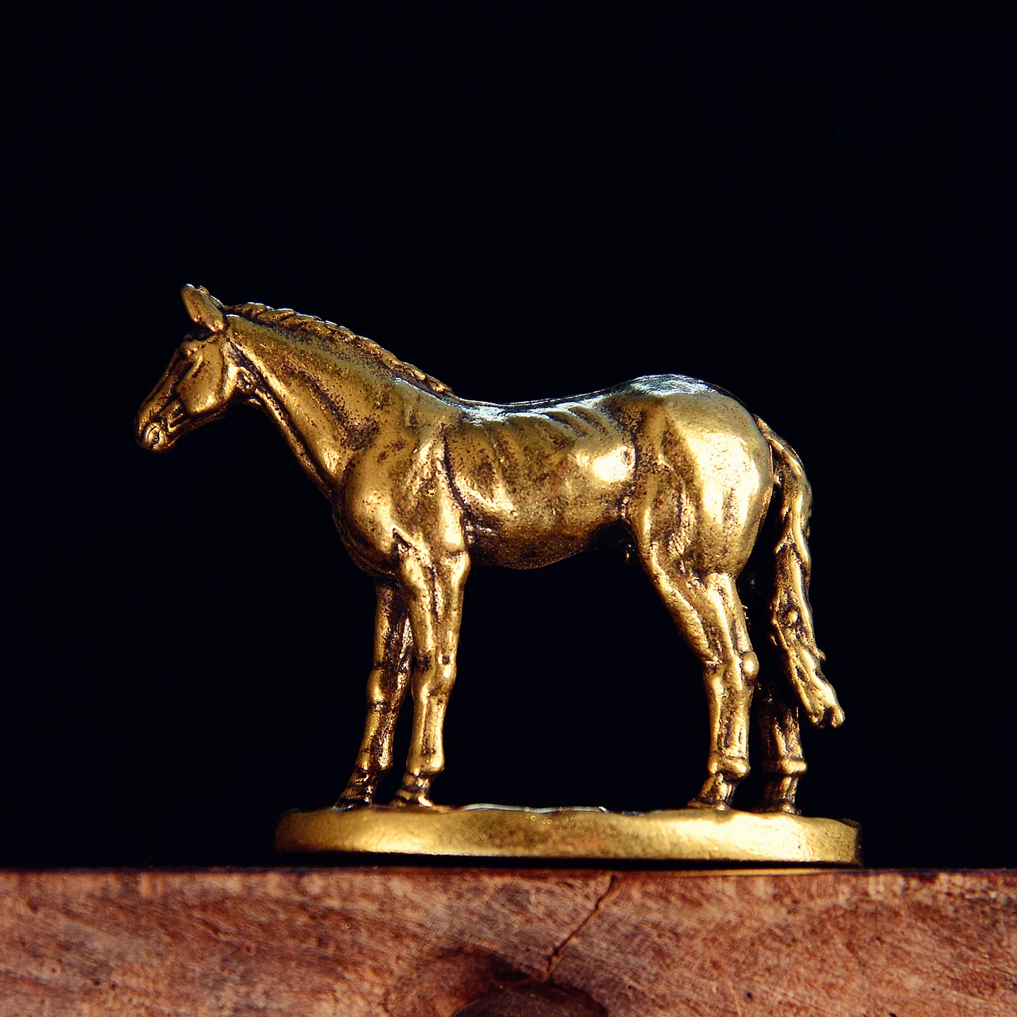 Figura de Caballo de Latón Ma Dao Cheng Gong, Escultura de Animal de Latón, Decoración del Zodiaco Chino, Adorno de Escritorio, Decoraciones para el Hogar, Artesanías