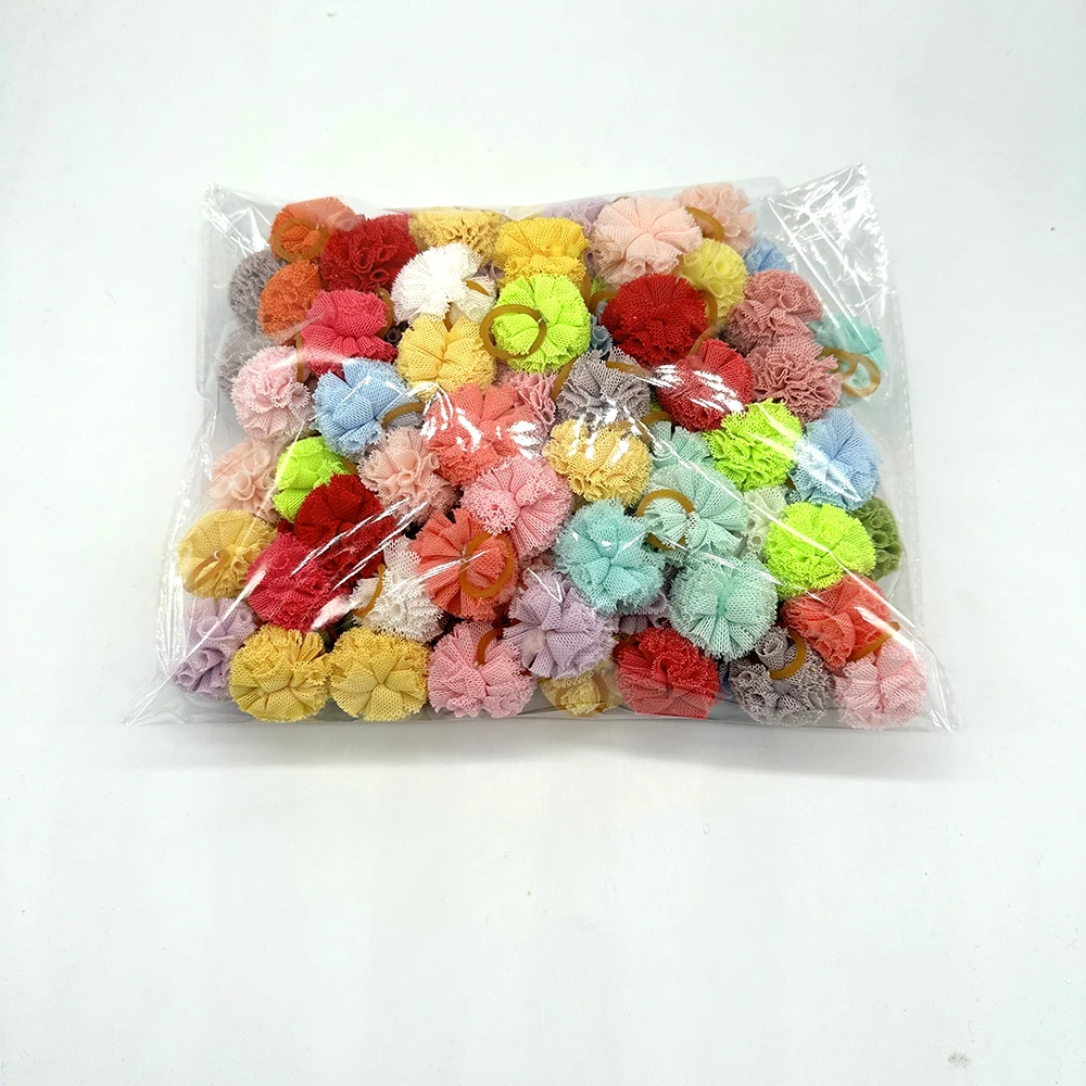 50/100 قطعة اليدوية الكرة نمط كلب فيونكات شعر الحيوانات الأليفة إكسسوارات الشعر الأربطة المطاطية مستلزمات الحيوانات الأليفة كلب الاستمالة اكسسوارات