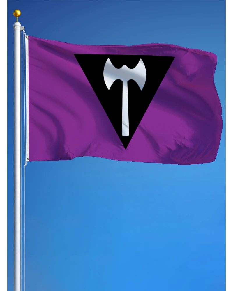 Lesbian (Labrys) Pride Flag 3X5 Ft LGBT Labrys lesbian Pride Banner Outdoor Indoor Flag With Brass Grommets Vivid Color