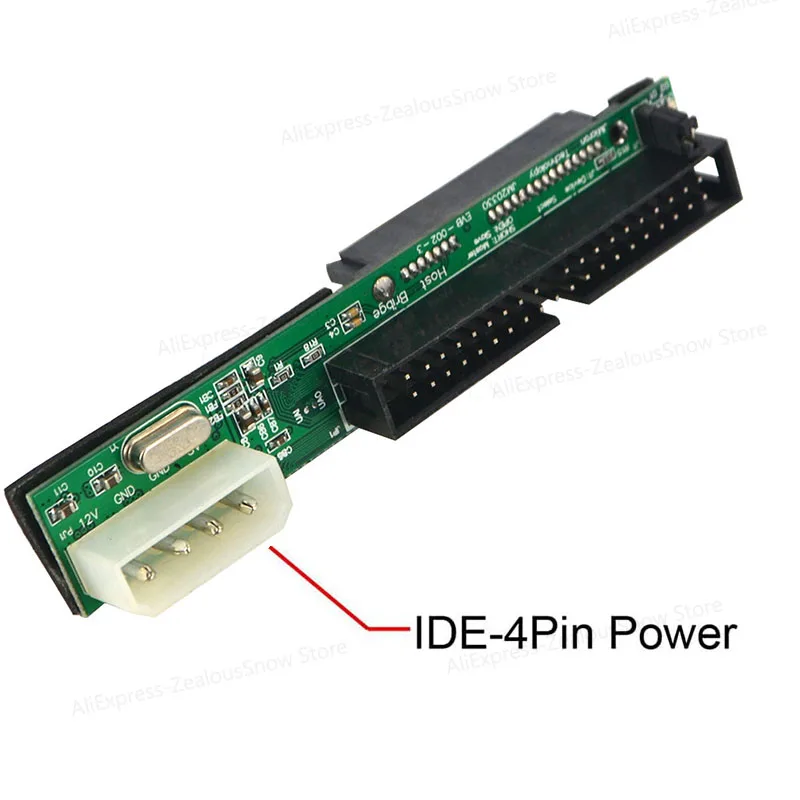Adapter KEBIDUMEI SATA na IDE, konwerter 2.5 SATA żeński na 3.5 cala IDE męski, 40-pinowy port, obsługa ATA 133 100 HDD CD DVD Serial — zdjęcie produktu 4