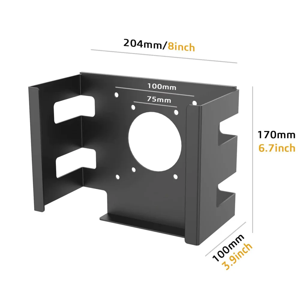 Metal Storage Rack For Mac Studio Mac Mini M4 Desktop Mount Bracket Space Saving Under Table Wall Hook Organizer Holder System