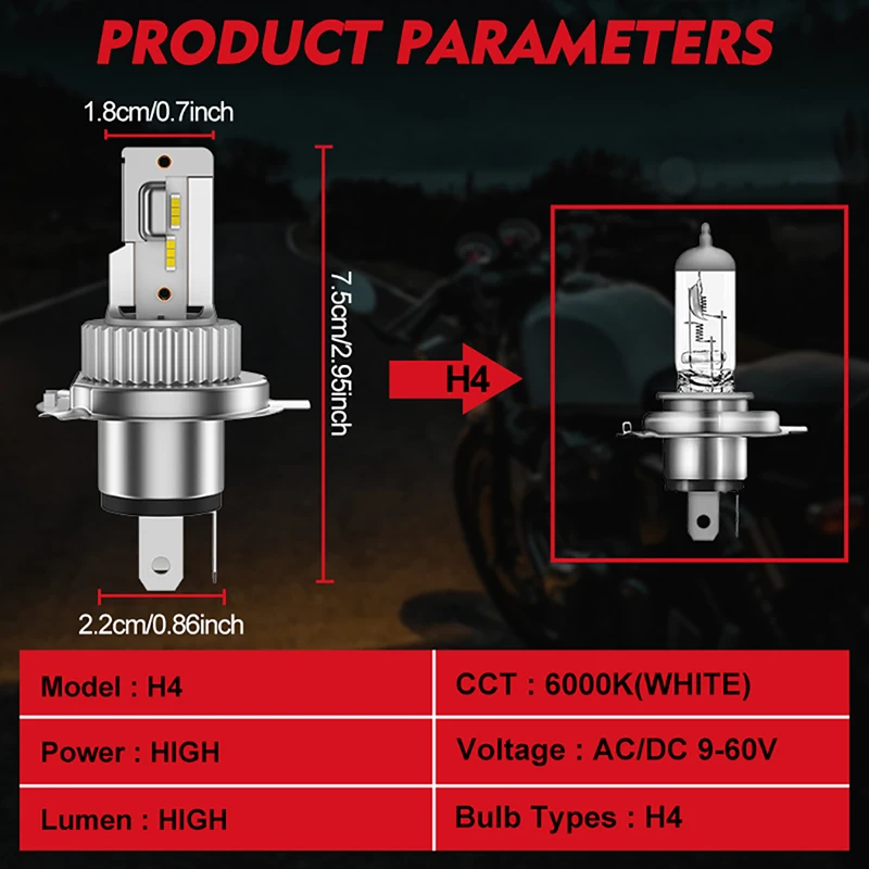 Dualvision 2 قطعة 30000LM H4 9003 LED المصابيح الأمامية Canbus لا خطأ H4 HB2 LED مرحبا/لو شعاع 300 واط مصابيح رأس السيارة 6000 كيلو ضوء السيارات #6