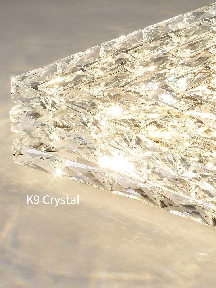 Luxury Crystal Ceiling Chandeliers Lighting Gold Chrome Dining Living Room Bedroom Island Light Nordic LED Indoor Ceiling Lamp