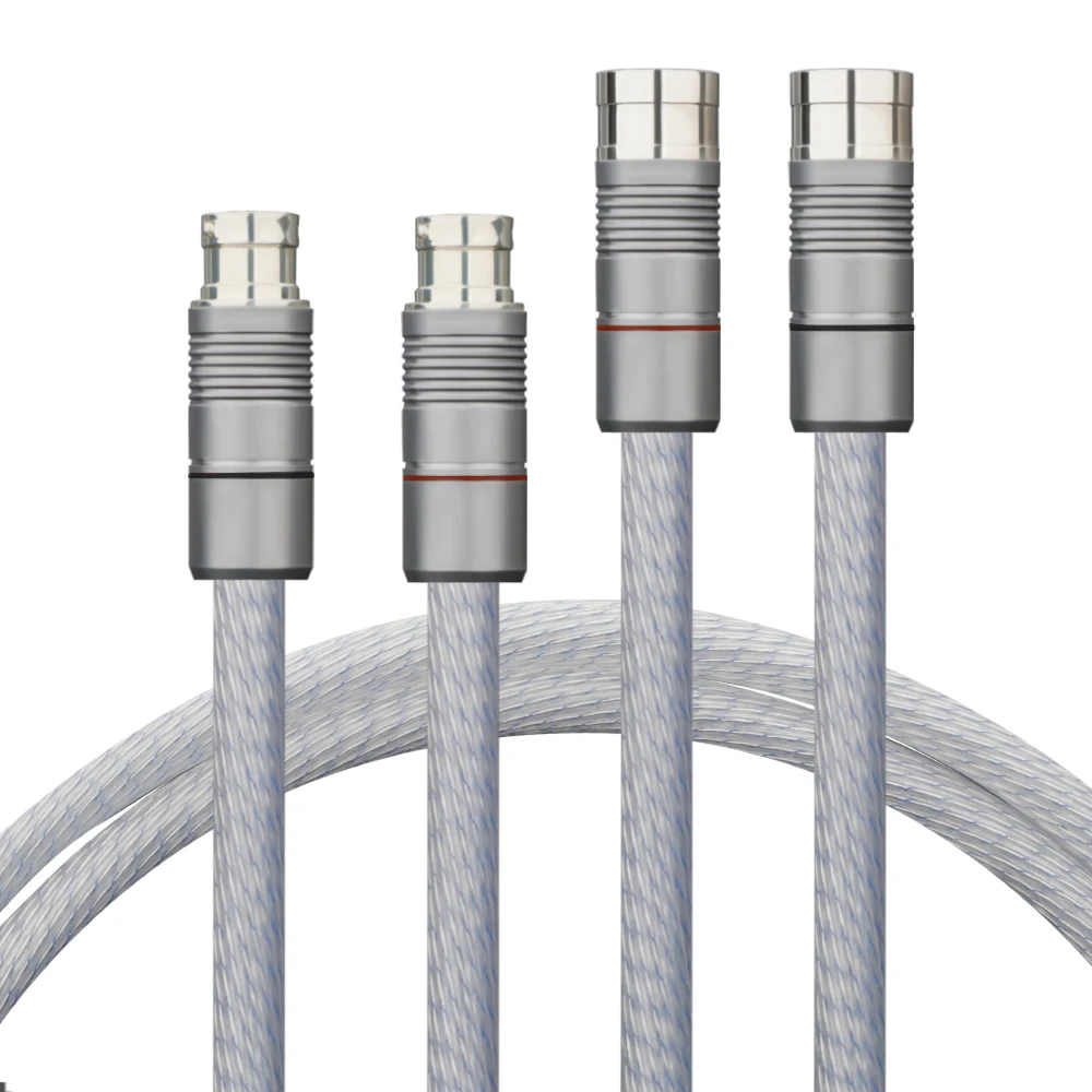 XLR 케이블 Hifi 가라오케 마이크 캐논 케이블 12 코어 OFC 실버 3 핀 XLR 암-수 플러그 밸런스드 라인 오디오 믹서 앰프