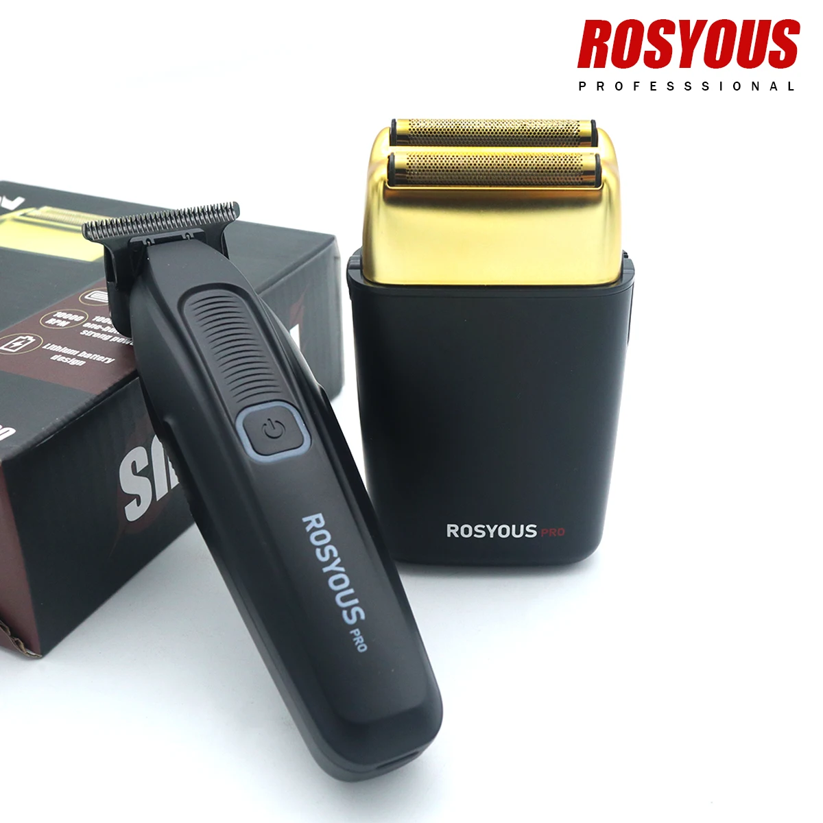 

Машинки для стрижки волос ROSYOUS, мужской профессиональный комплект с лезвием DLC, 10000 об/мин, беспроводная профессиональная машинка для стрижки волос, мужская парикмахерская