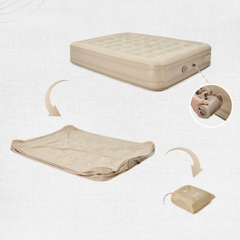 

Outdoor automatic lithium battery inflatable mattress camping household portable folding floor covering flocking air mattress
