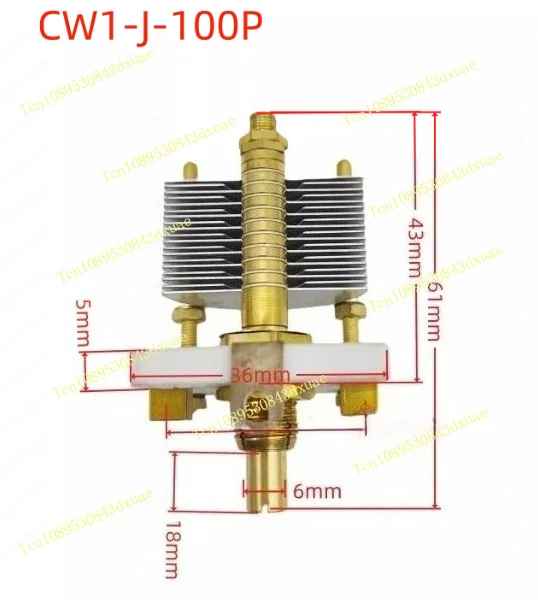 CW1-J50P/G100P High Frequency High Precision Ceramic Large Distance Air Single Variable Capacitor