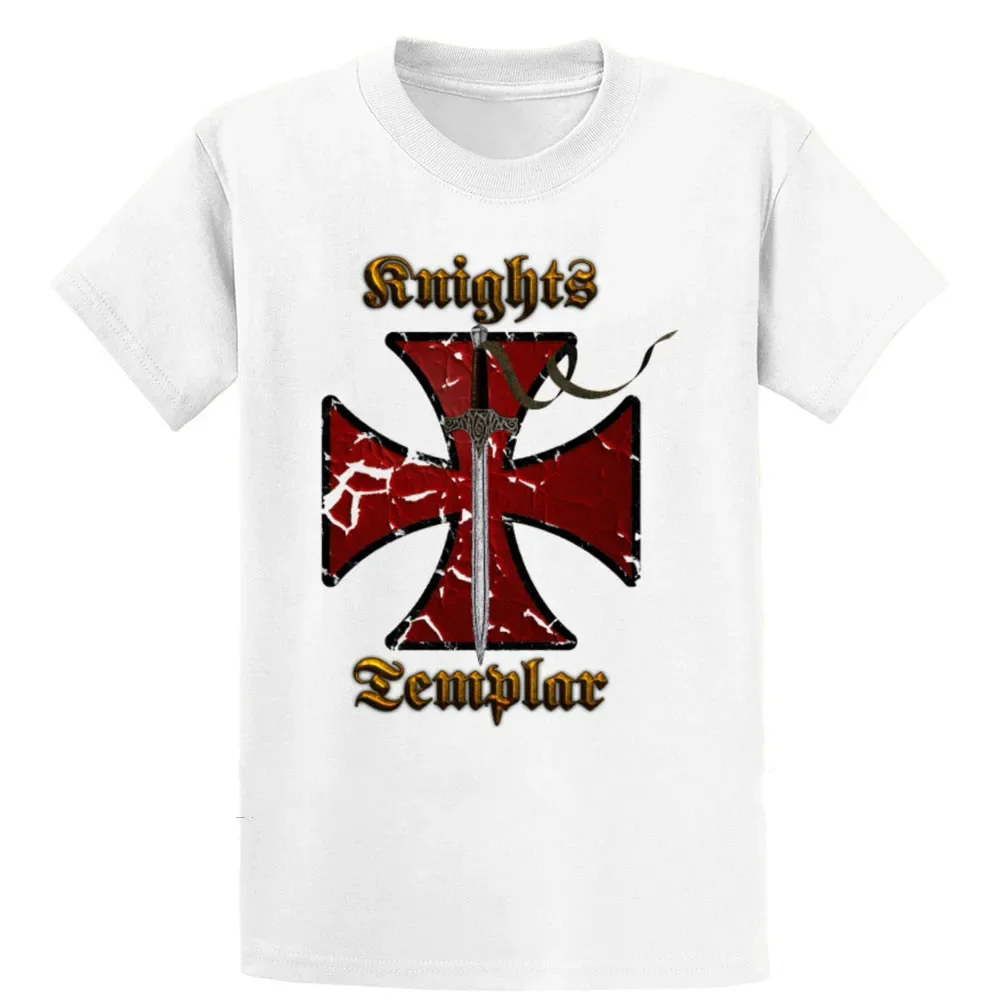 Knights Templar Crusaders Symbol Cross Samurai Sword T-Shirt. Summer Cotton Short Sleeve O-Neck Mens T Shirt New S-3XL