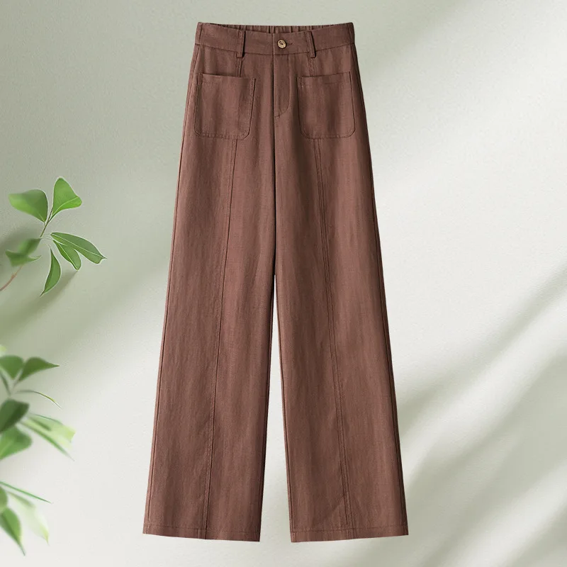

Linen Narrow Pants for Women, Thin Summer Style, Slimming and Draping Casual Straight Pants