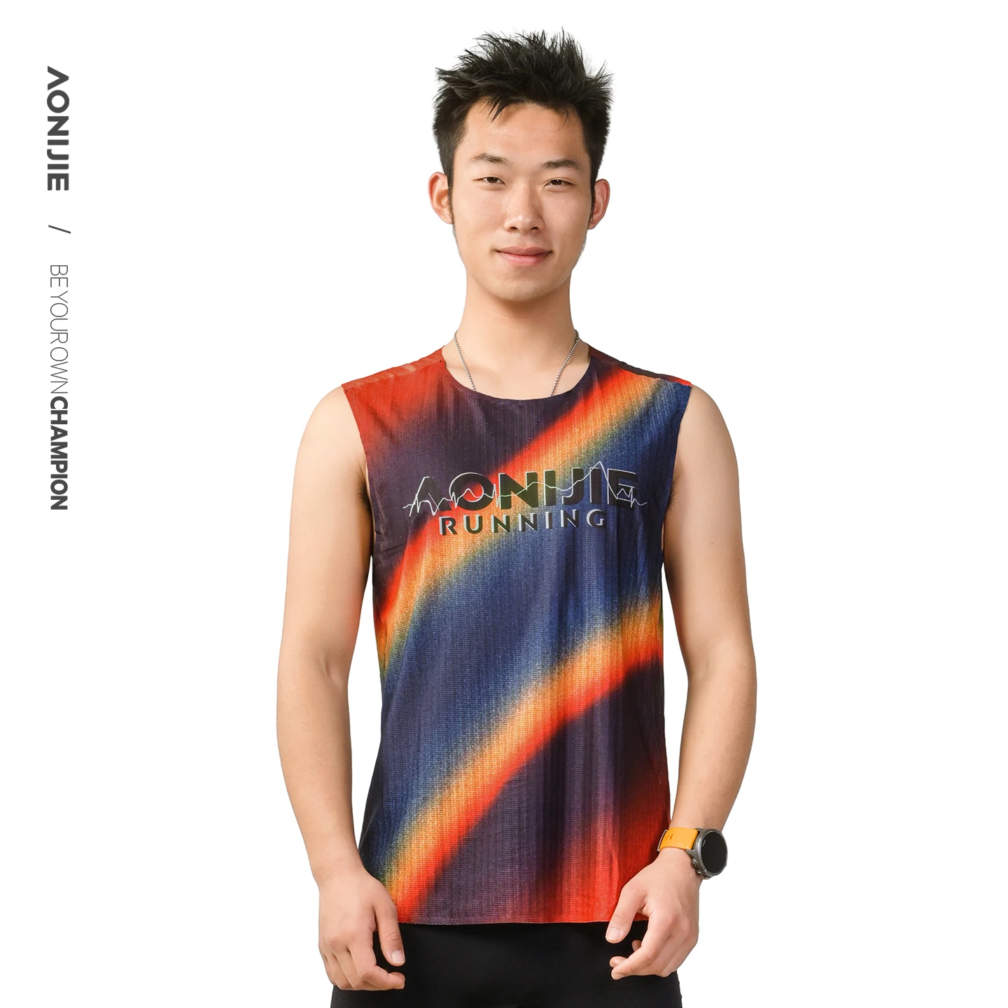 Aonijie Outdoor Men T Shirts Sports Running Undershirt Vest  Quick Drying Breathable Sleeveless T-shirt Moisture Wicking