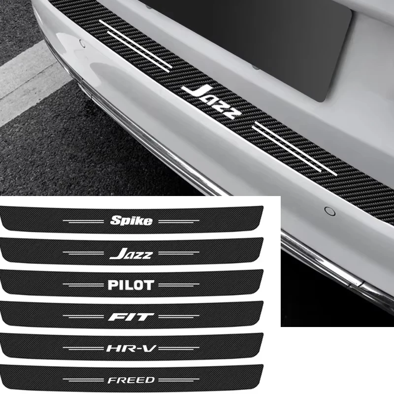 Pegatinas protectoras para el umbral de la puerta trasera del coche, para INSIGHT Accord CR-V Fit HR-V City Civic Odyssey, pegatinas para el umbral de la puerta para Honda