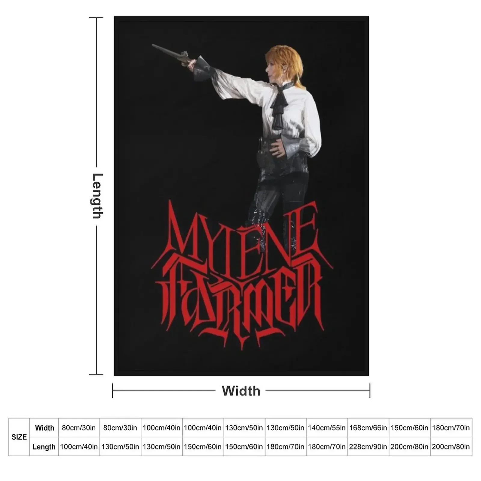 Mylène Farmer Nevermore 2024 Throw Blanket couch cozy soft plush fuzzy picnic outdoor blanket