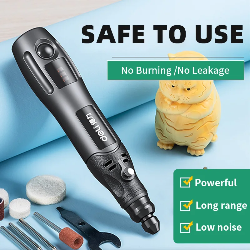 Cordless elétrico broca moedor, ajustável gravura caneta, corte polimento, perfuração ferramenta rotativa, acessórios da máquina, 3 velocidade, 5 velocidade