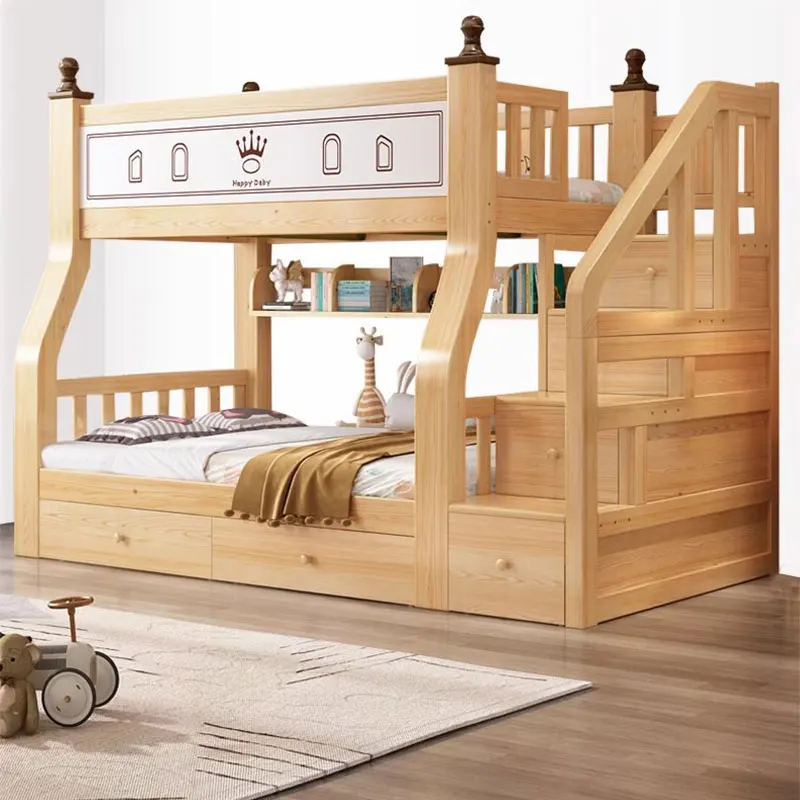 Queen Kids Double Bed Luxury Royal Nordic Twin Frame Double Bed Modern Girl Boys Sleeping Letti Matrimoniali Bedroom Furniture