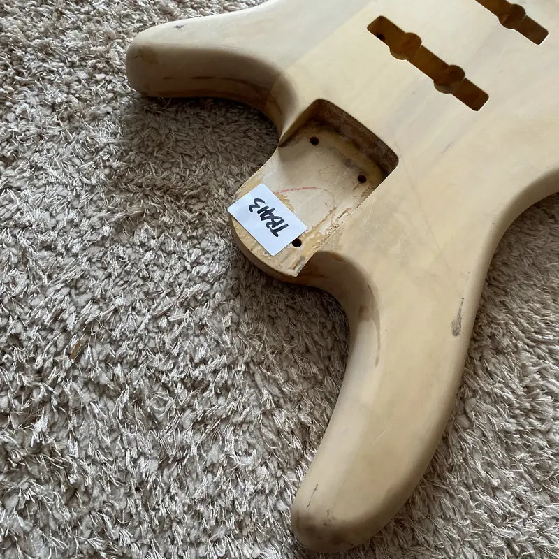 4 Strings Bass Guitar Body Solid Basswood Natural Unfinished Guitar Replacement PartsTB413