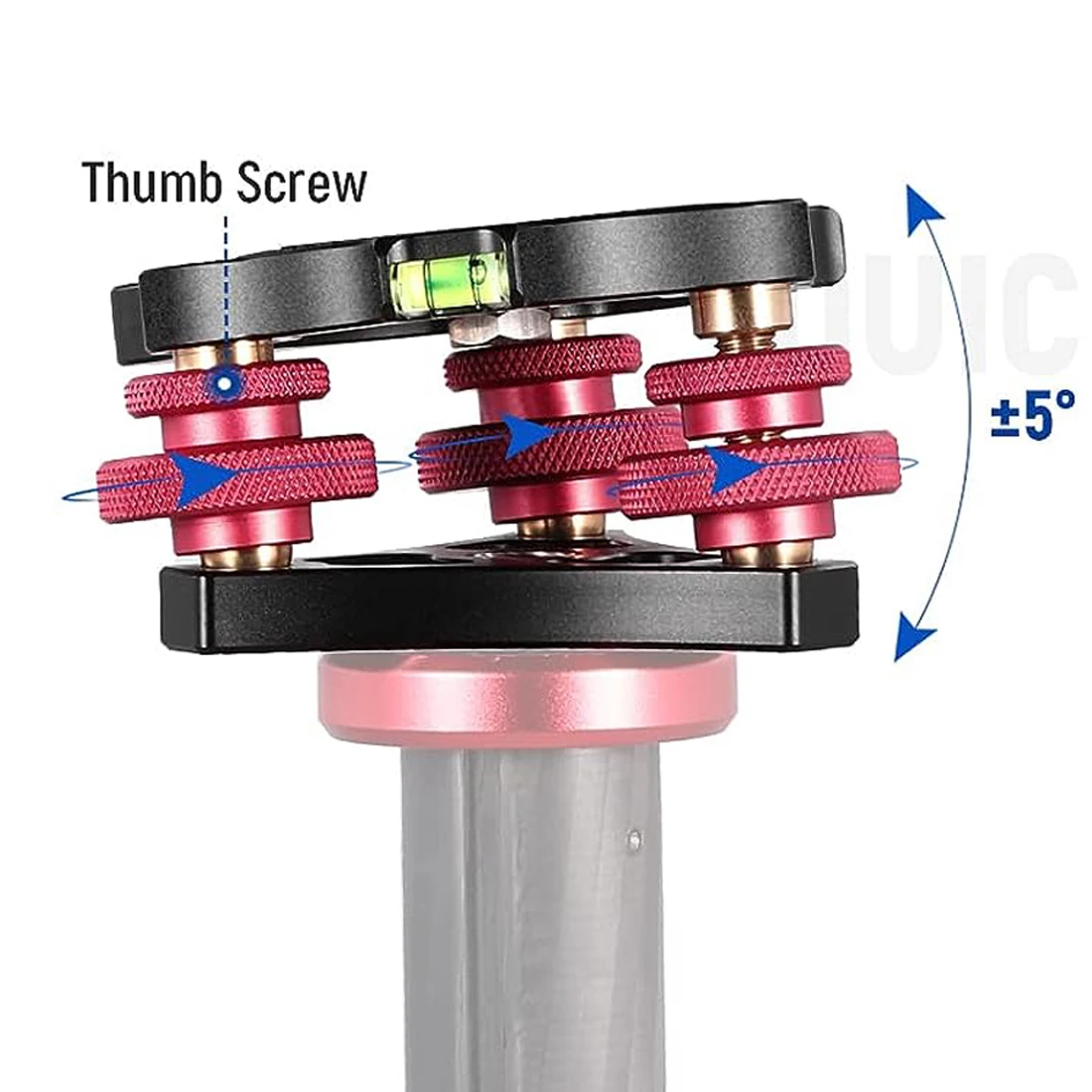 Topcine Camera Leveler Tripod Leveling Base for Macro Photography 3 Axis Level with +/-5 Degree Precision Adjustment