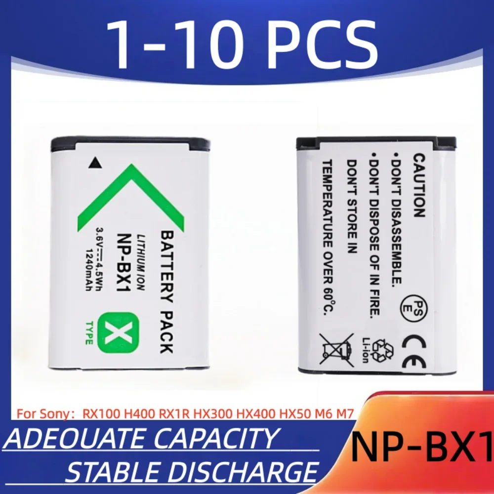 NP-BX1 digital camera battery 1250mAh NP-BX1 rechargeable battery, suitable for SonyRX100 H400 RX1R HX300 HX400 HX50 M6 M7
