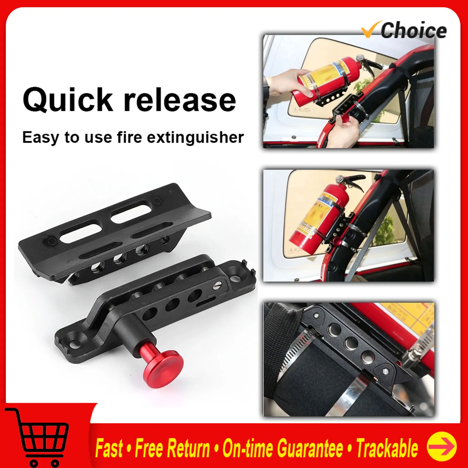 Extinguisher Mount Bracket Adjustable Fit for   Sport/ JK/ Sahara Fire Extinguisher Bottle Fire Extinguisher Holder