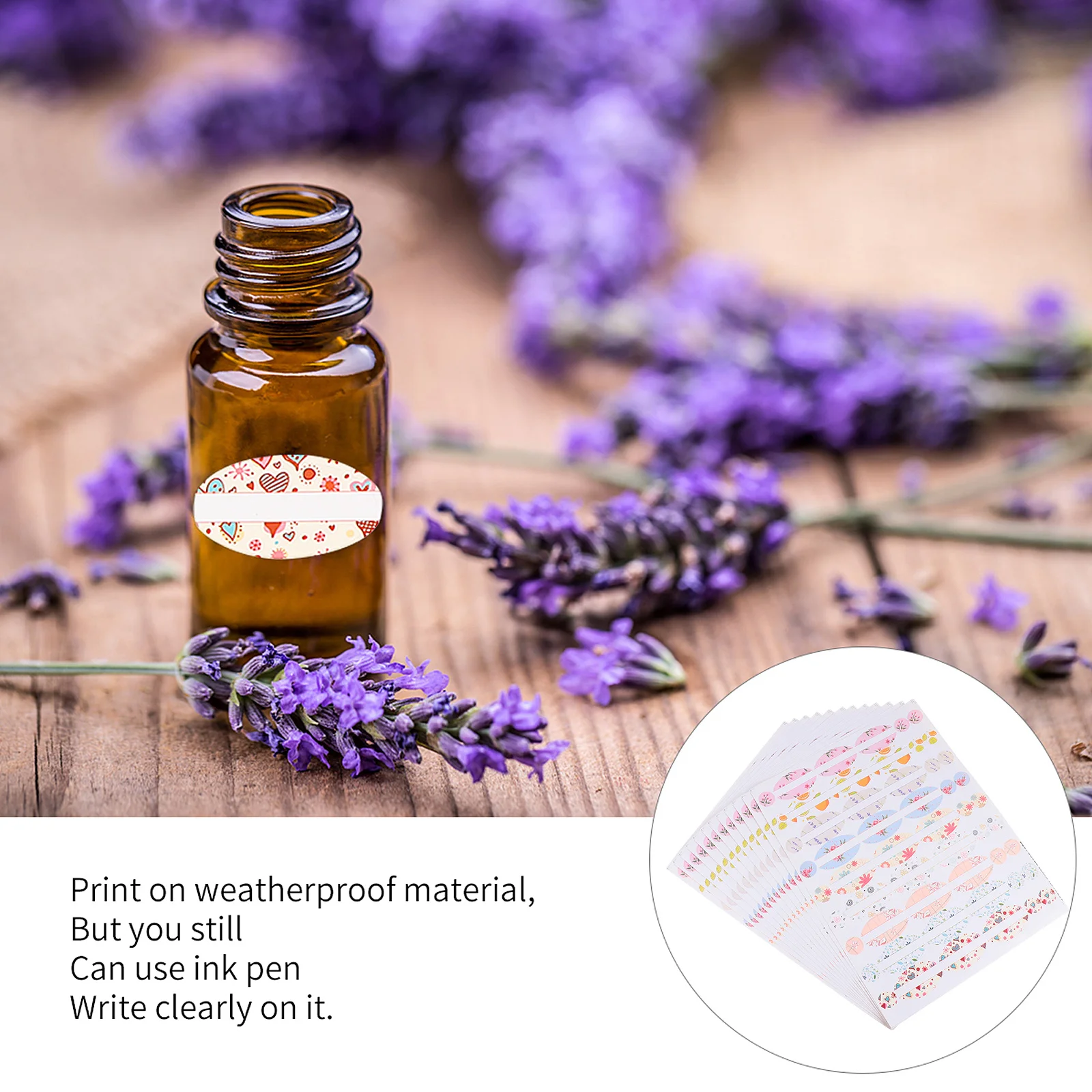 

12 Sheets Essential Oil Bottle Stickers Waterproof Self Adhesive Labels for Aromatherapy Jar Perfume Bottle Tags