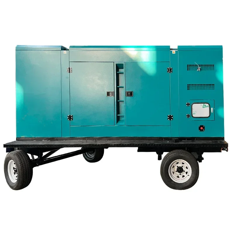 100kw 125Kva mobile trailer  silent diesel electric soundproof box for  chinese diesel engine  Generator