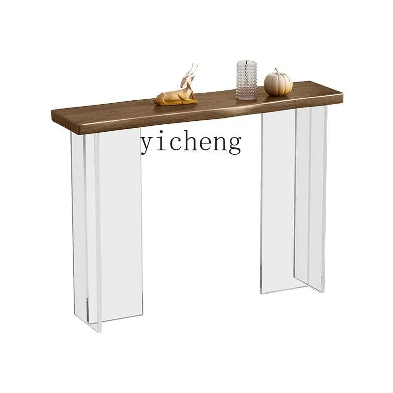 

XL black and white wax wood entrance table entry entrance entrance table minimalist acrylic long narrow table