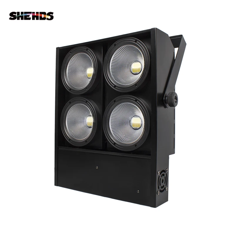 SHEHDS 1pcs LED COB 4x100W/200W Blinder Lights Cool And Warm White 2in1/RGBW+UV 6in1 For Dj Disco Party Bar Stage