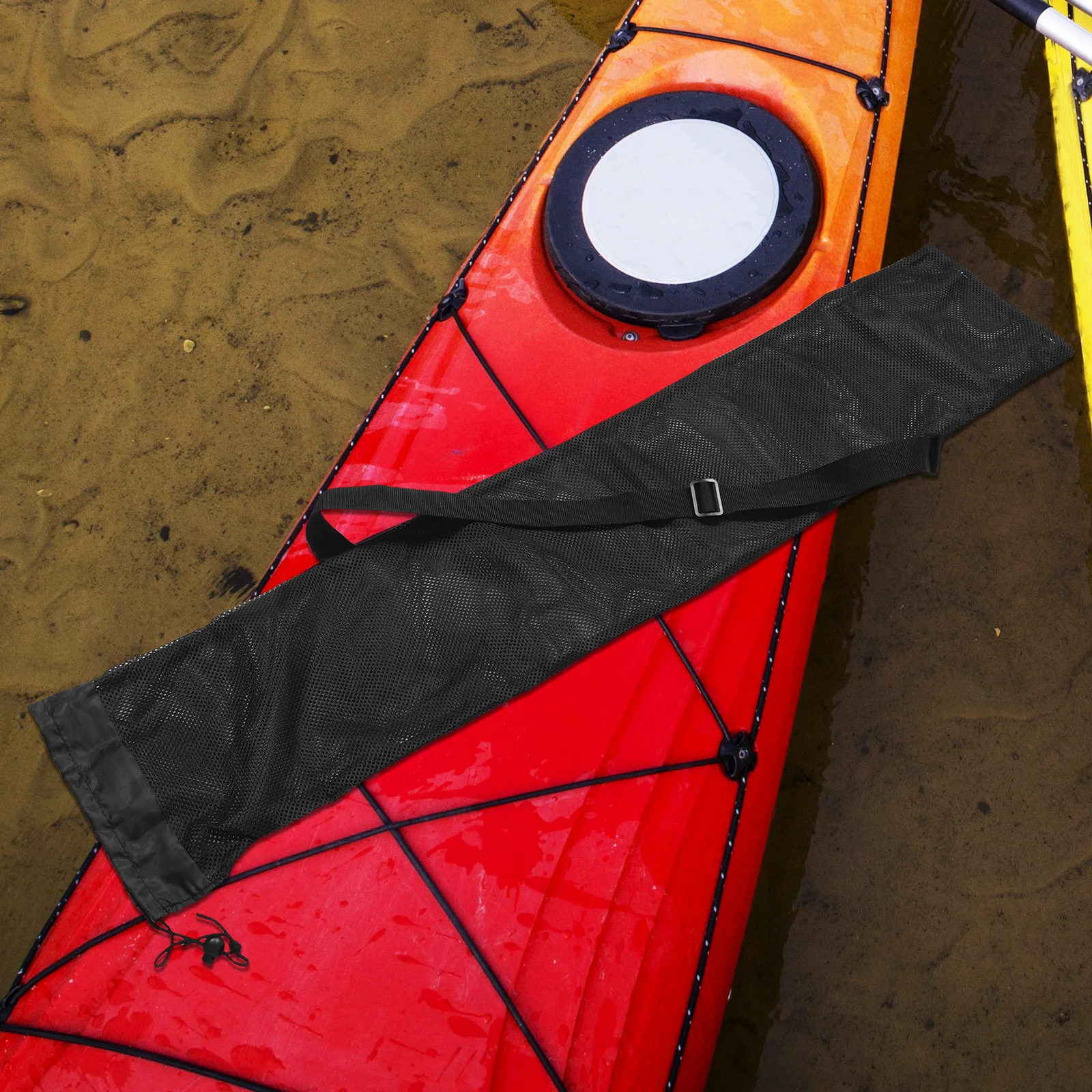 

Kayak Paddle Storage Bag Mesh Reusable Portable Drawstring Organizer for Canoe Boating Surfing Dragon Boat Outdoor Water Sports