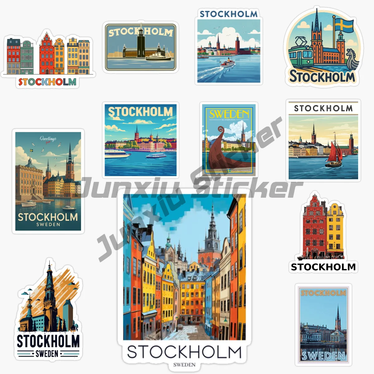 

SWEDEN STOCKHOLM Capital Tourist Scenery Sticker Car Window High Quality Vinyl self-adhesive Decal Car Accessories Exterior PVC