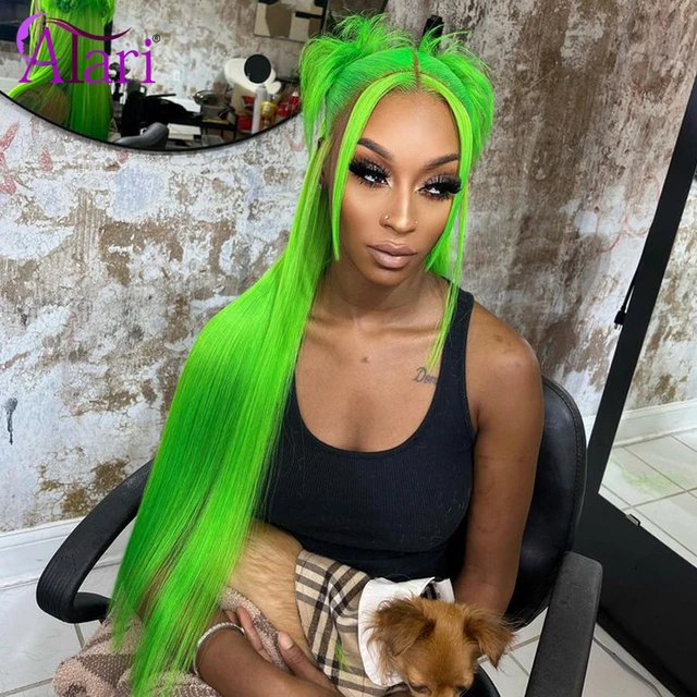 Lime green lace frontal best sale