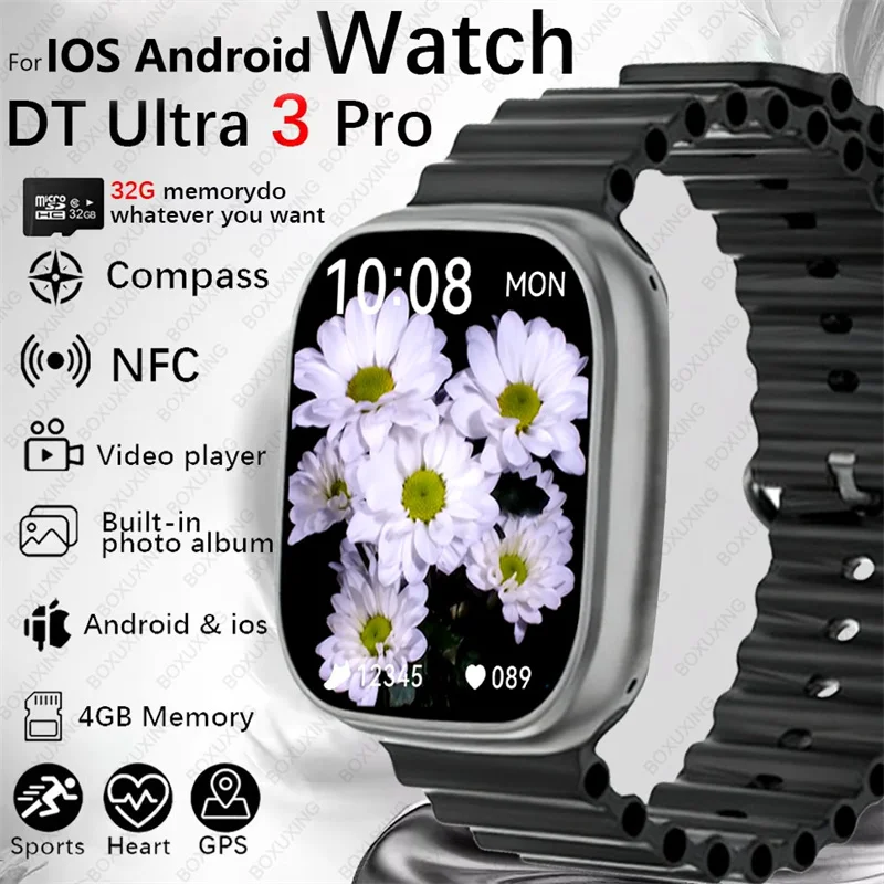 2025 Nuovo Orologio Originale DT Ultra 3 Pro Astuto Della Vigilanza Degli Uomini Google mappa NFC GPS Tracker HD BT Chiamata IP68 Impermeabile orologi intelligenti Donne