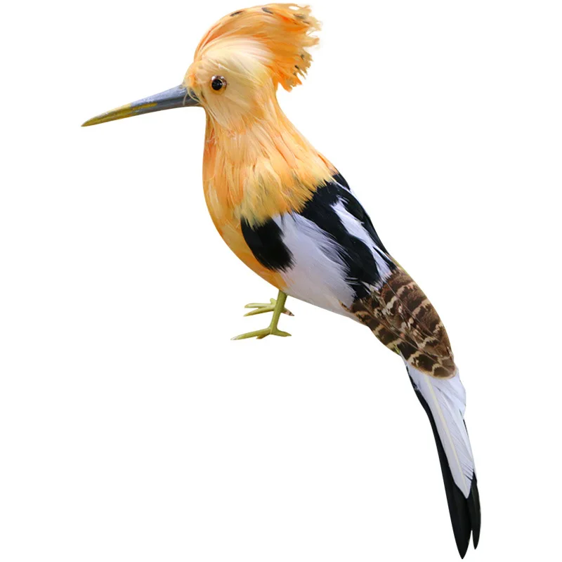 

cute foam&feather hoopoe model home garden decoration Ornaments gift about 30cm d0275