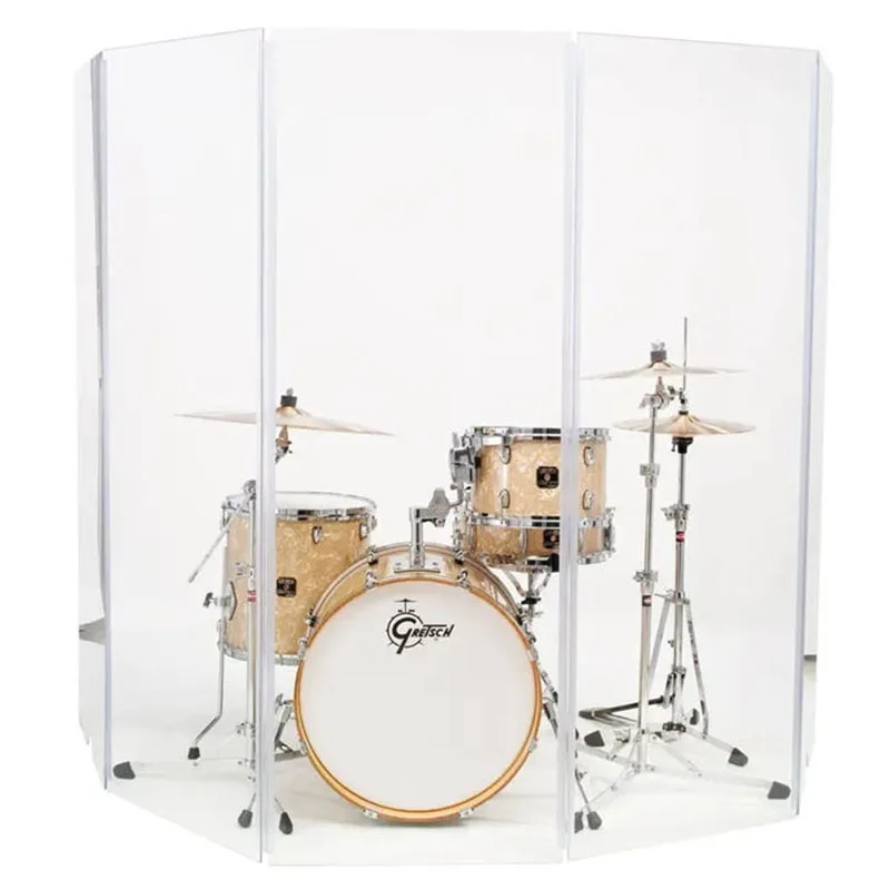 Acrylic transparent foldable room partition wall plate drum cover for office restaurant church classroom