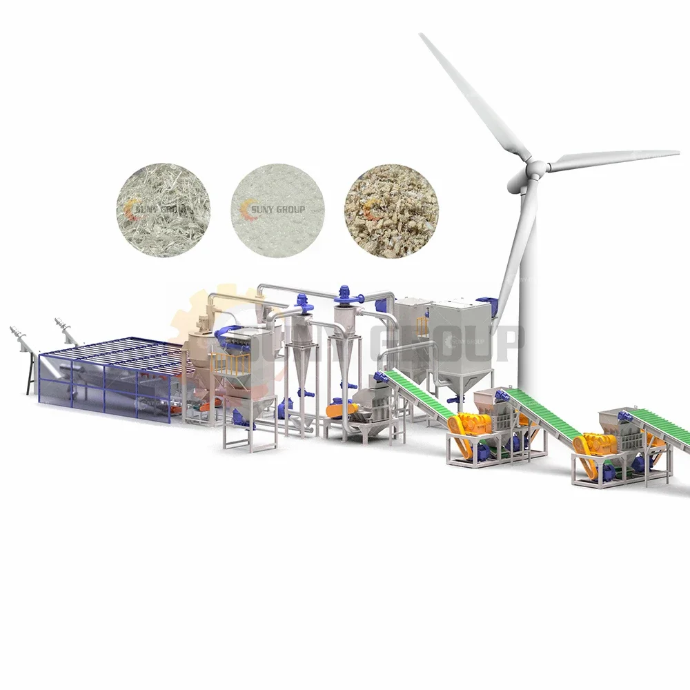 New Energy Wind Energy Recycling Wind Turbine Blades Recycling Plant