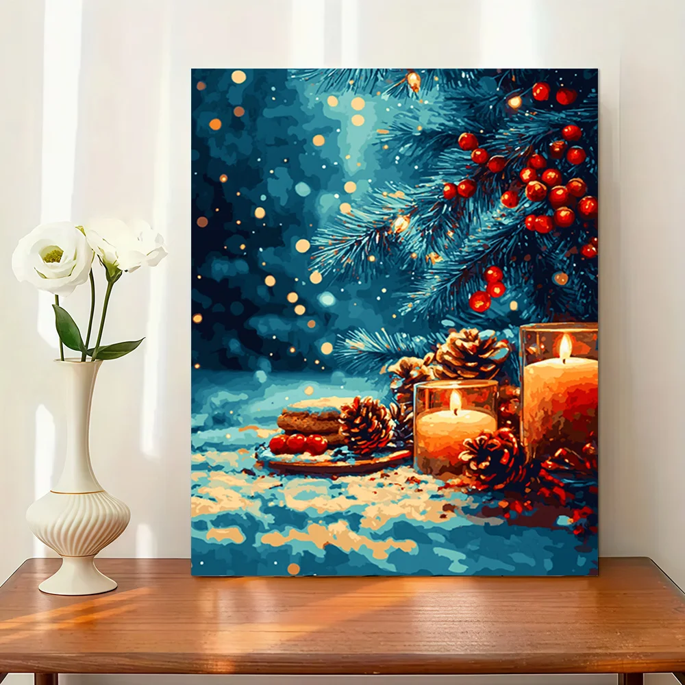 

500/1000/1200/2000PCS Puzzles for Adults Beautiful Pine Branches Candlelight,Jigsaw Puzzles Brain Challenge Game Gift Home Decor