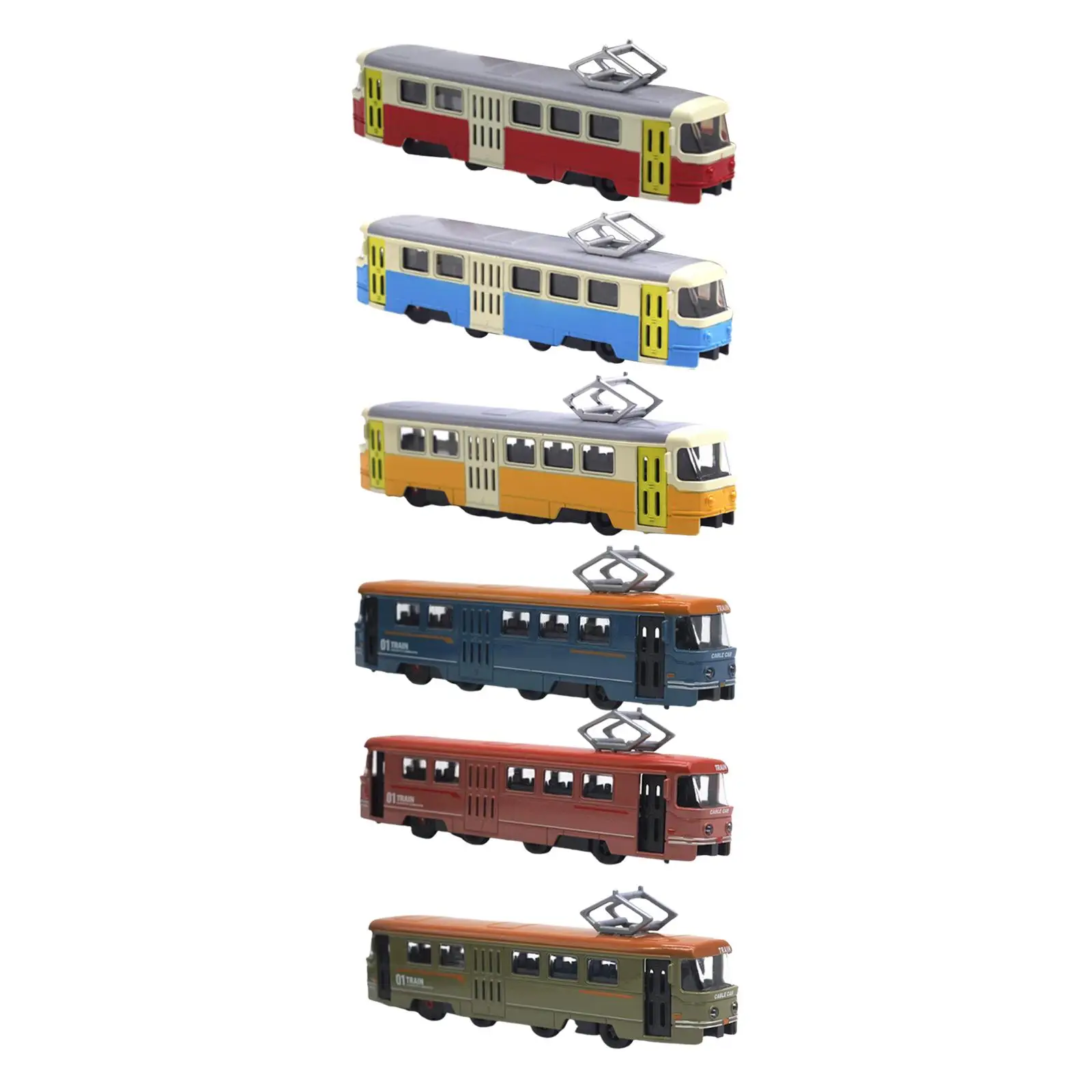 Modello di tram classico in scala 1:90 da collezione di oggetti regalo per veicoli da collezione