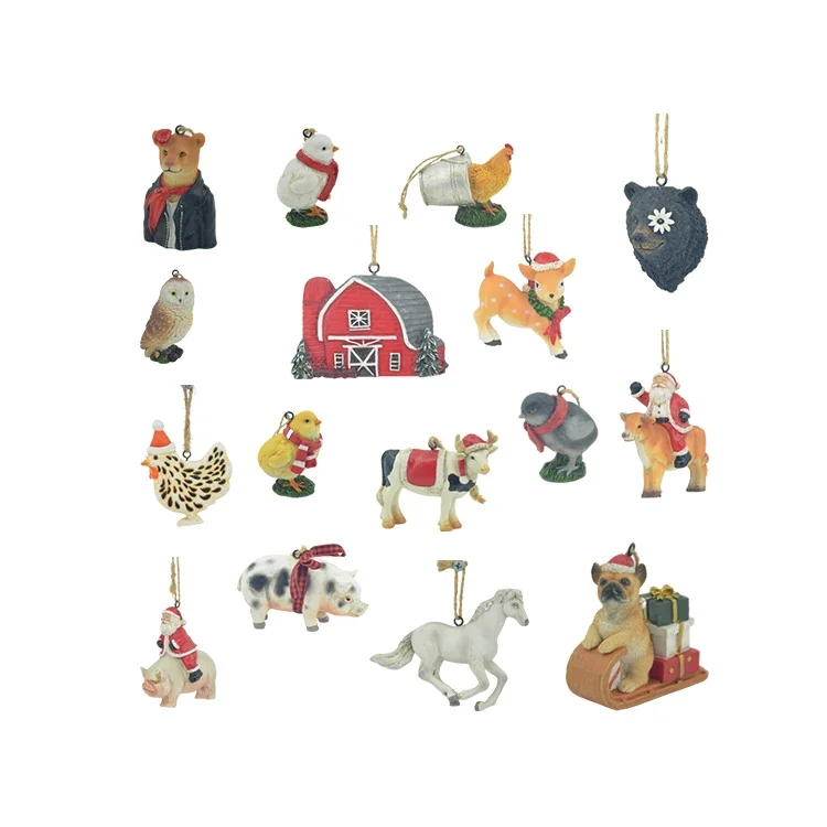 

Cute Animal Memorial Christmas Tree Pet Resin Craft Miniature Garden Decoration Hanging Ornament