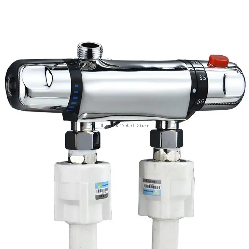 خلاط ثرموستاتي للتحكم في مستوى المياه، صنابير خلاط دش معدنية مثبتة على الحائط #2