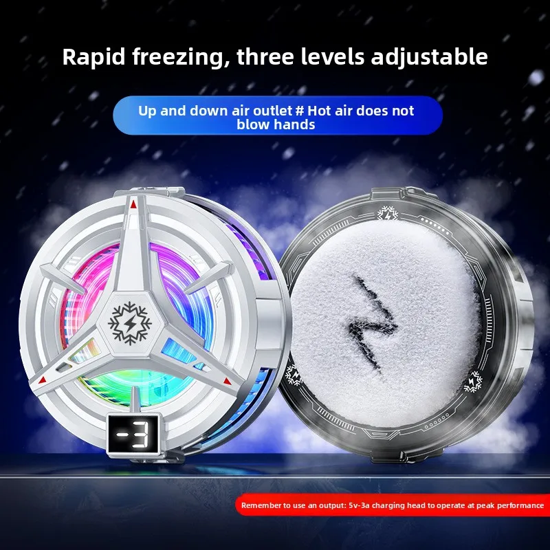 FOR Magnetic semiconductor mobile phone radiator icing digital display model can turn off the light cooling cooling artifact