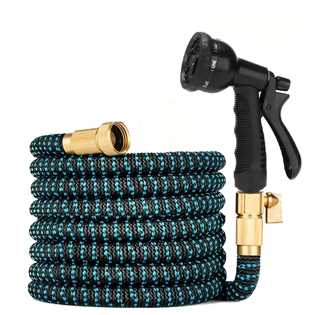 Garden Watering Hose With Expandable Magic Hose, Used For Garden Cars And Cleaning, 3/4 Inch, Connector Multifunctional Nozzle