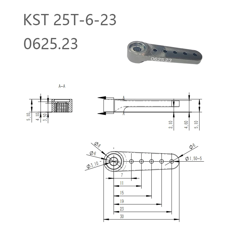 KST 25T-6 سلسلة ذراع مؤازرة معدنية ذراع هزاز مؤازر CNC
