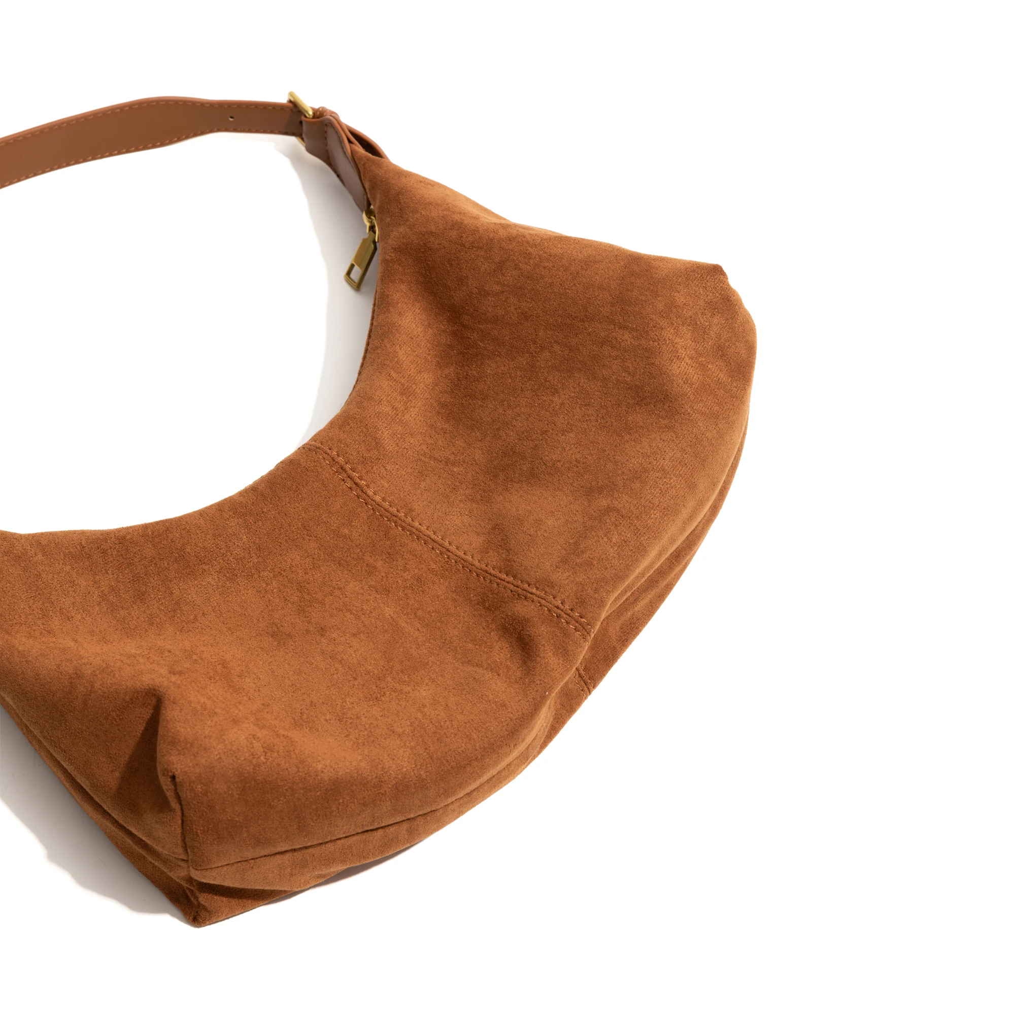 MABULA Vintage Faux Suede Underarm Hobo Bag Women Fashion Dumpling Shape Phone Purse Simple Casual Shoulder Bag Crossbody Bag