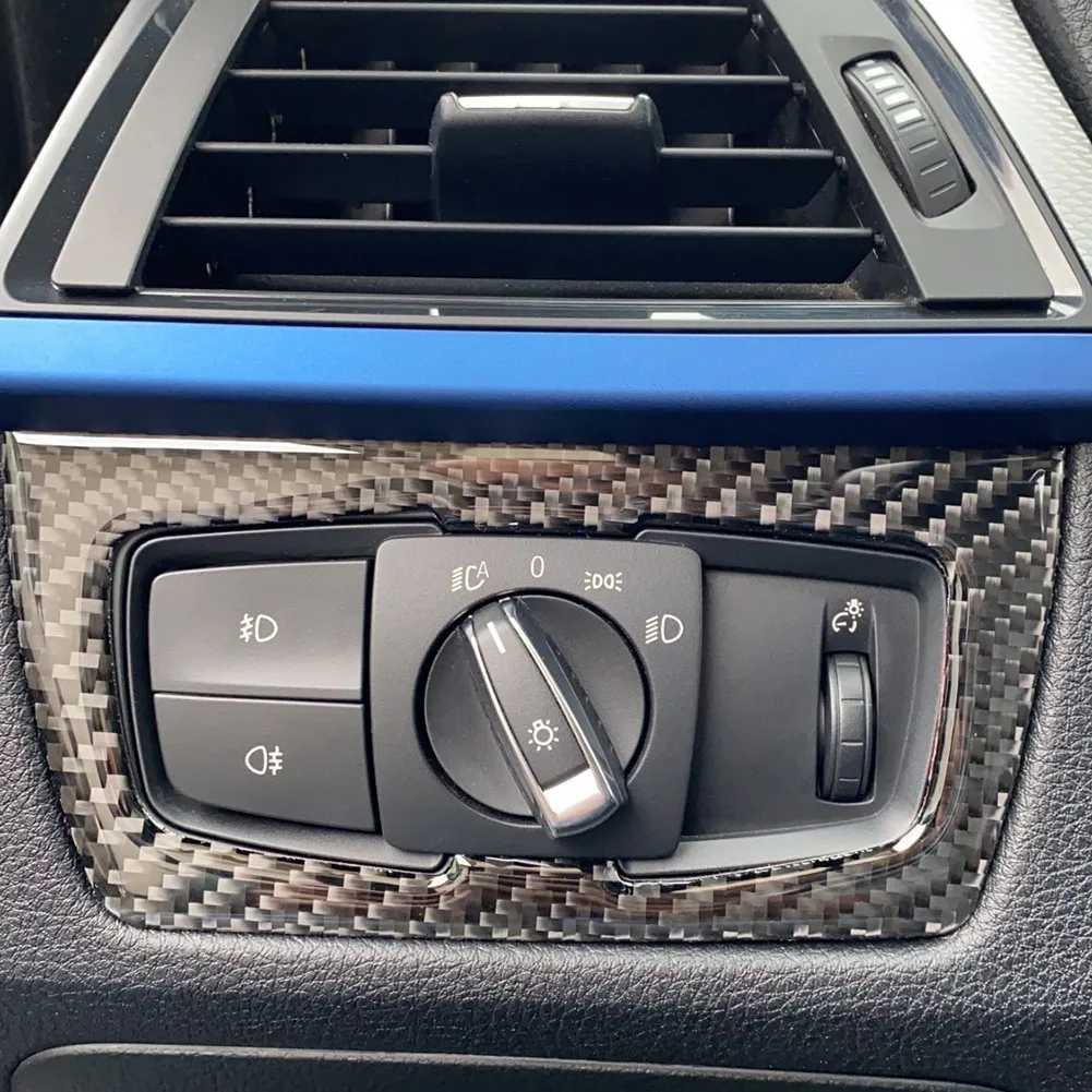 إطار مفتاح المصباح الأمامي للسيارة ، حافة الغطاء الداخلي ، ألياف الكربون ، بي مي دبليو F30 ، F31 ، F32 ، F33 ، F34 ، 3 سلاسل ، 328I ، 325I ،-ks