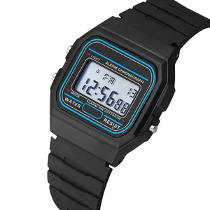 Jam Tangan Digital LED Olahraga untuk Pria Jam Tangan Elektronik Dial Persegi Kecil Sederhana Tali Silikon Jam Tangan Pria Kasual Mode montre homme 8 jam tangan pria penjualan terbaik - №
