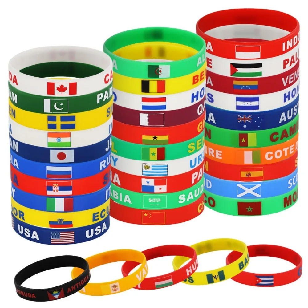 Football Fan Gift Wristbands Souvenir Flag Wristbands Periphery Themed Small Gifts Fan Gear Accessories