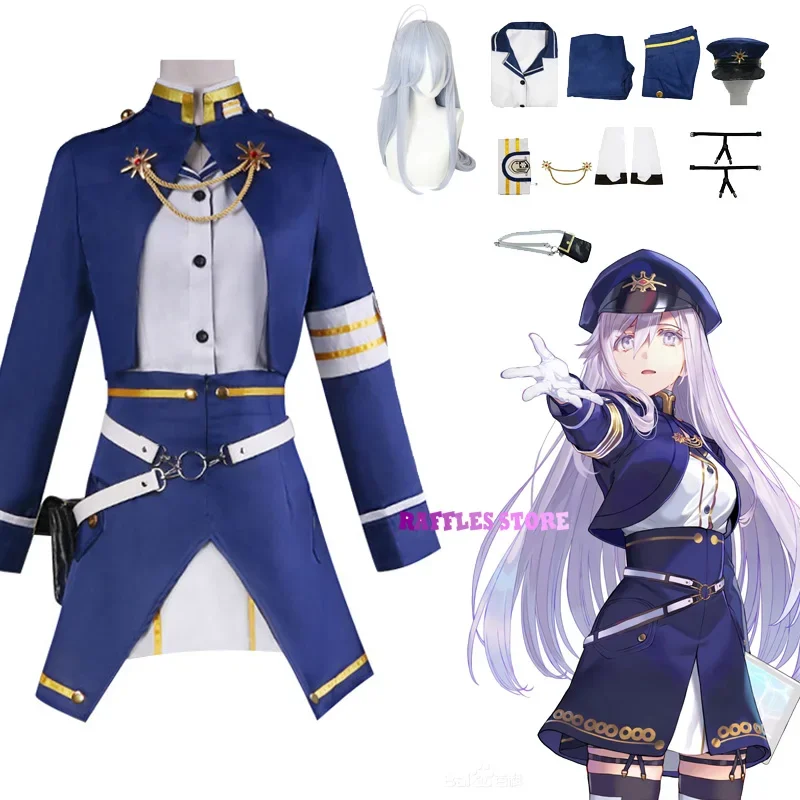 Anime 86 Eighty Six Eightysix Vladilena Milize Cosplay Costume Republic of San Magnolia Lena Halloween Blue Uniform Suit Unisex