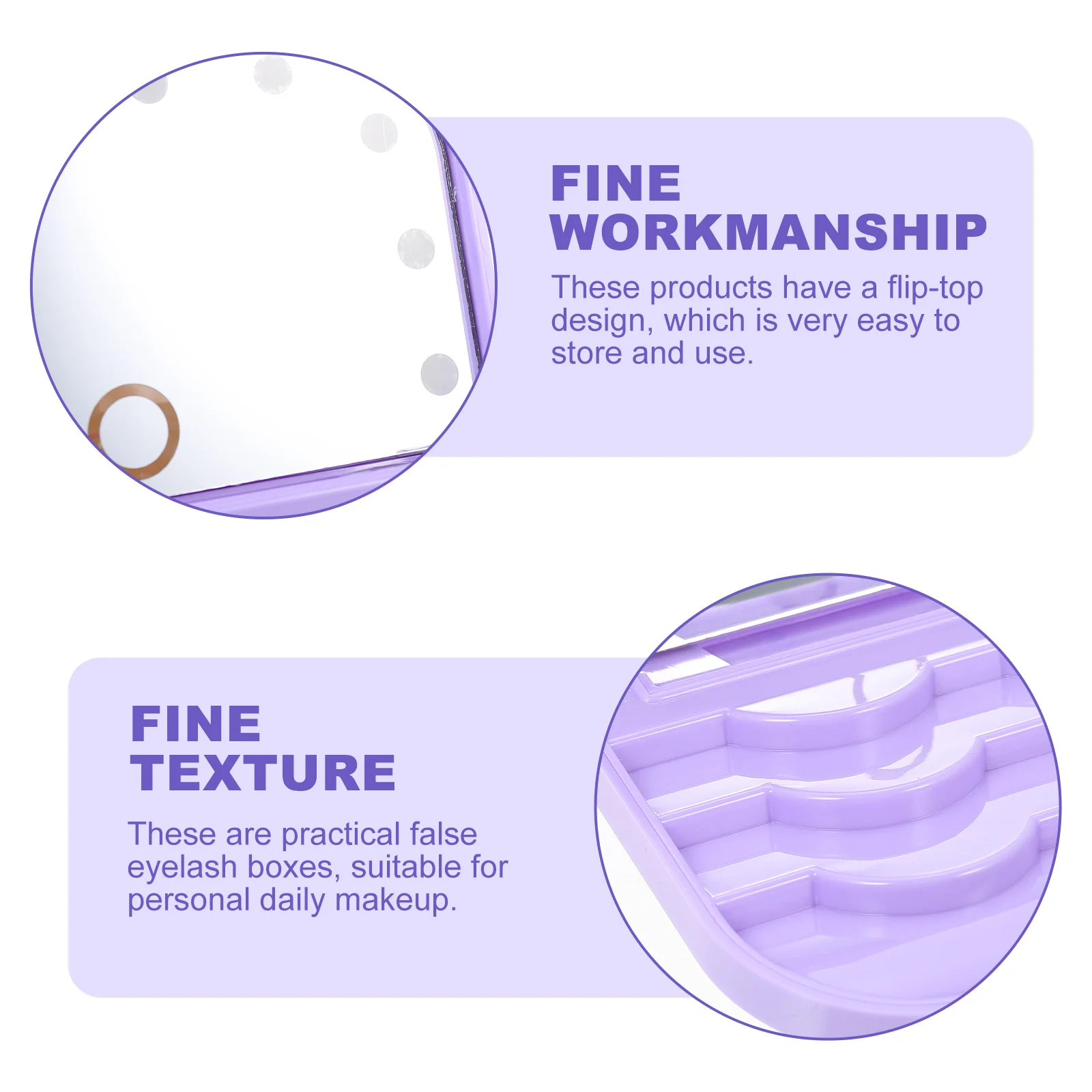 LED-wimperopbergdoos Flip Top Design Compacte lichtgewicht valse wimperkoffer voor reizen Dagelijks gebruik Salon Organizer