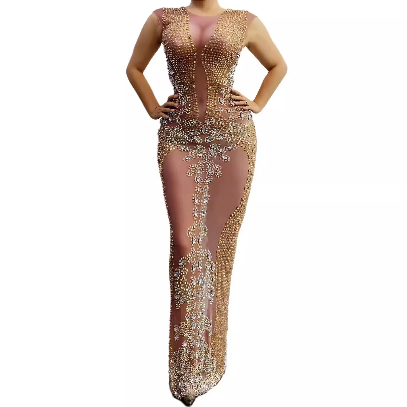 

Vestidos De Mujer Elegantes Para Fiesta 2025 Новое поступление с бриллиантами и пайетками, длинное платье без рукавов на день рождения, элегантные бальные платья