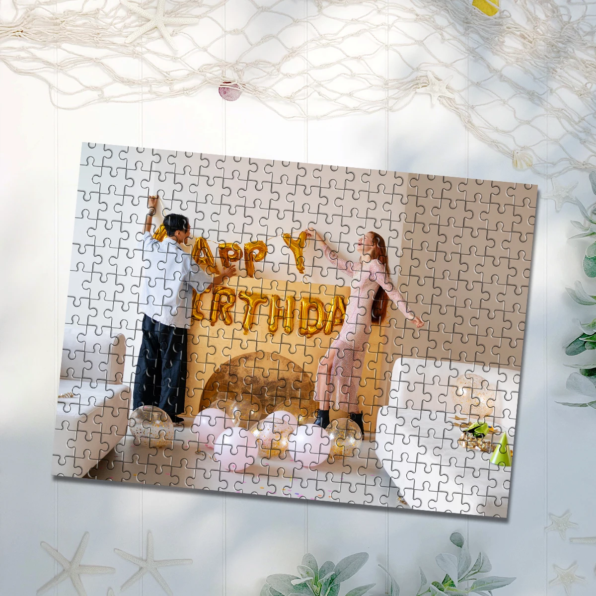 35/300/500/1011 Buah Puzzle Foto Kustom Yang Dipersonalisasi Ulang Tahun DIY Puzzle Buatan Tangan Seni Dinding Foto