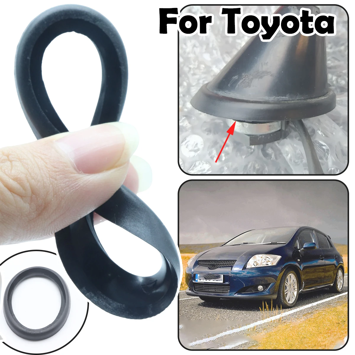 

Car Roof Mast Whip Aerial Antenna Base Gasket For Toyota Corolla T-Sport/120/e12 Auris Yaris Rubber Seal Pad Sealing Accessories
